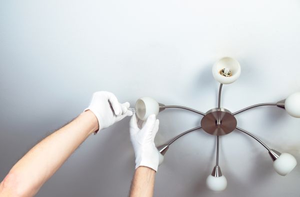 Chandelier Bulb Installation in Rock Hill